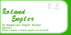 roland engler business card